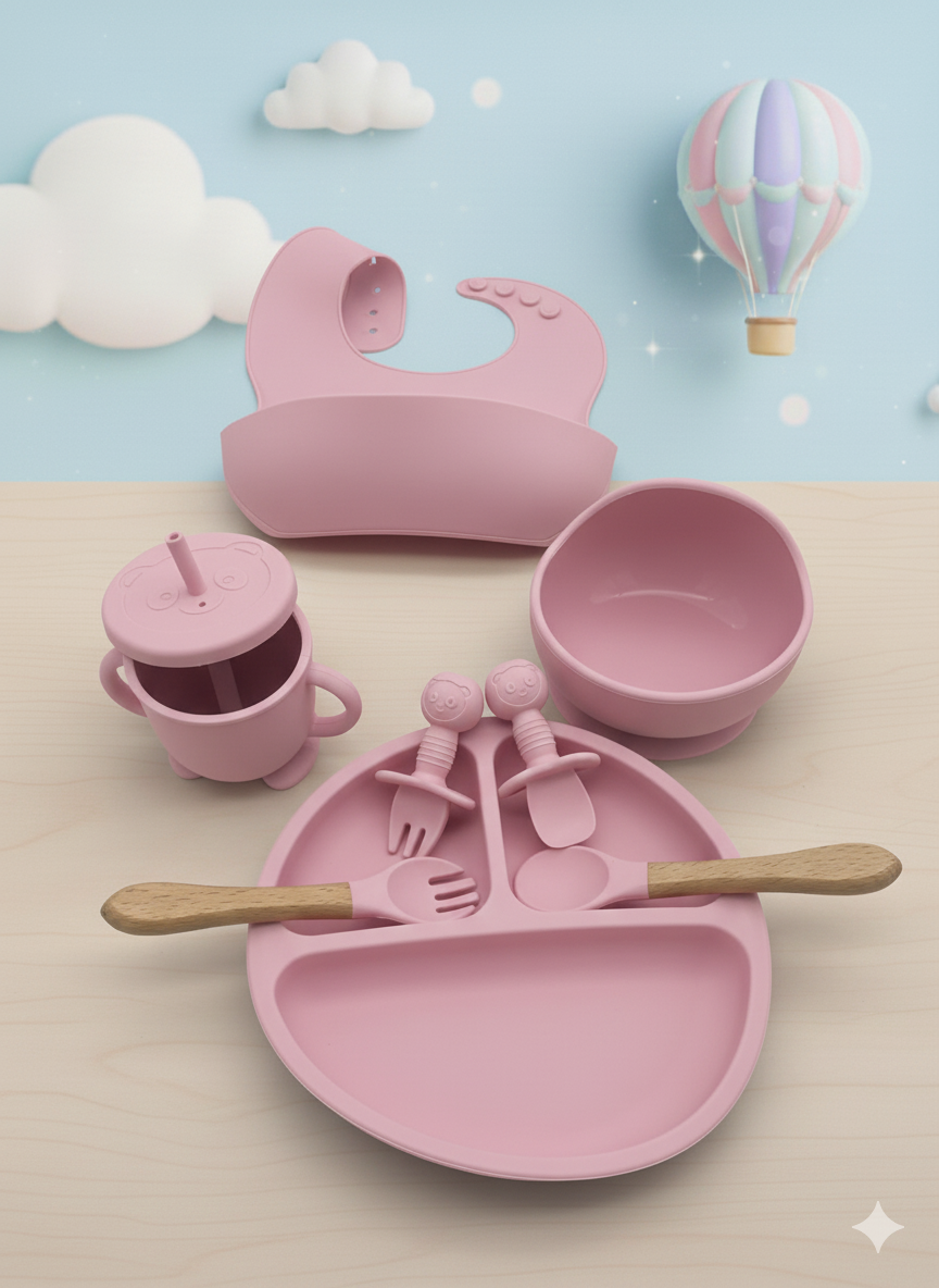 Feeding Set Pink 5-Piece