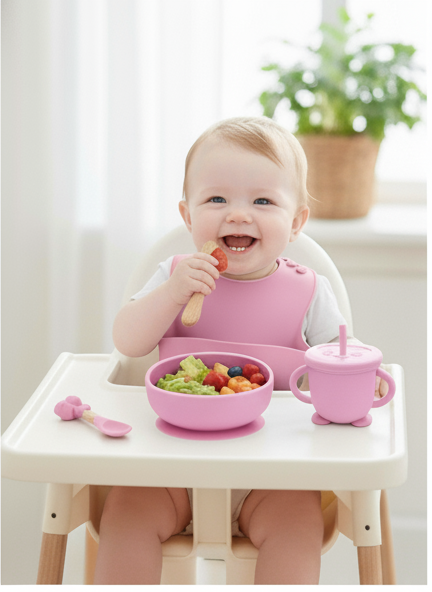 Feeding Set Pink 5-Piece