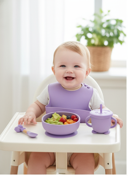 Feeding Set Purple 5-Piece