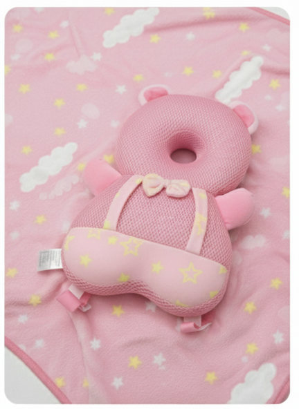 Pink Reindeer Head Protection Cushion