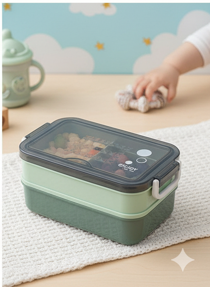 Lunch Box Mint Green/Grey