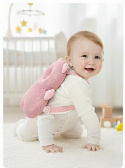 Pink Reindeer Head Protection Cushion