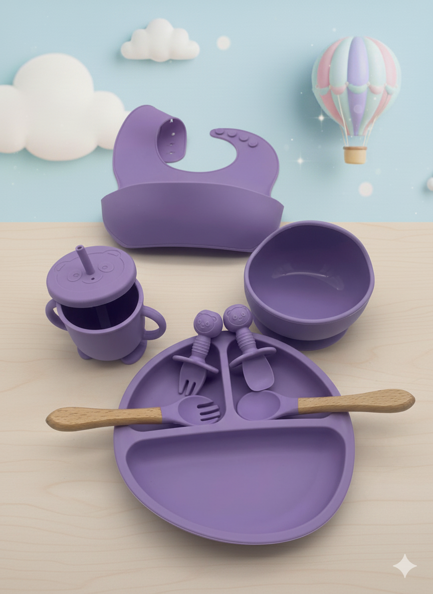 Feeding Set Purple 5-Piece